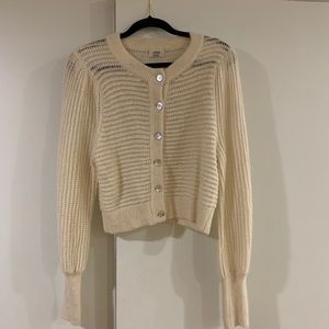 Wilfred cream cardigan. Size M